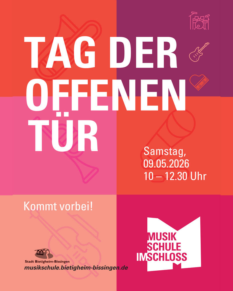 Plakat zum Tag der offenen Tür: Samstag, 09.05.2026 10:00 - 12:30 Uhr