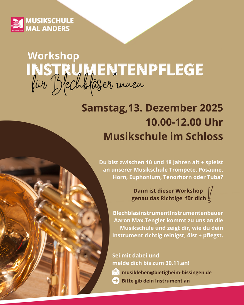 Workshop Instrumentenpflege am 13.12.2025