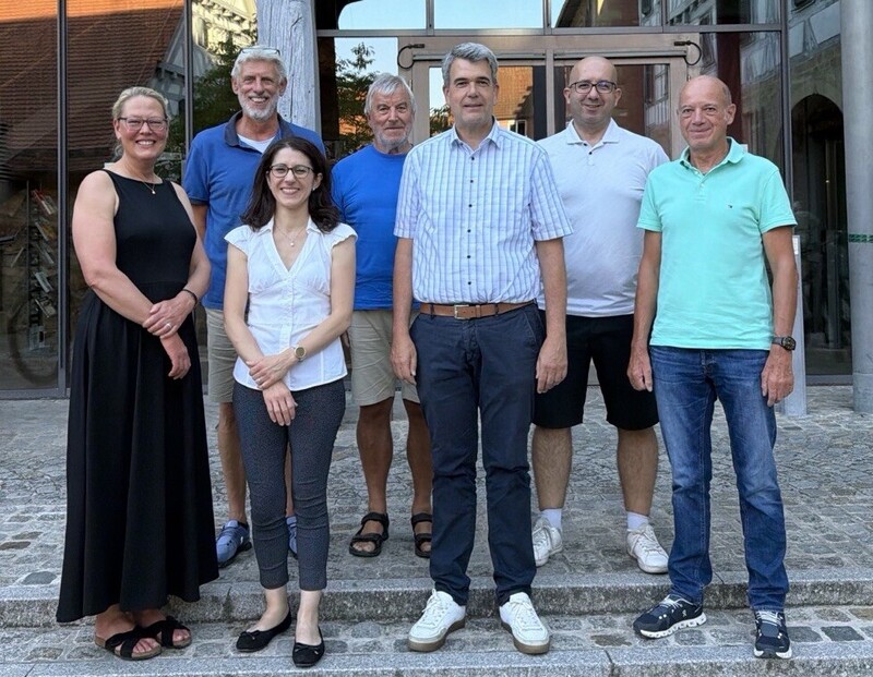 v. l. n. r.: Monika Böning, Stefan Benning, Werner König, Alexander Fleig, Chris­tos Chat­zi­ge­or­giou, Ralf Janssen